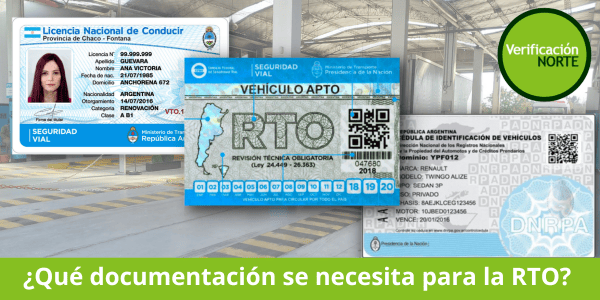 ¿Qué documentación se necesita para la RTO?